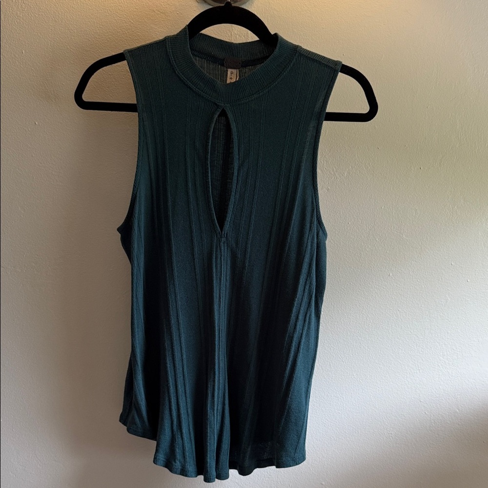 Free People Sleeveless Dark Teal Tank Top